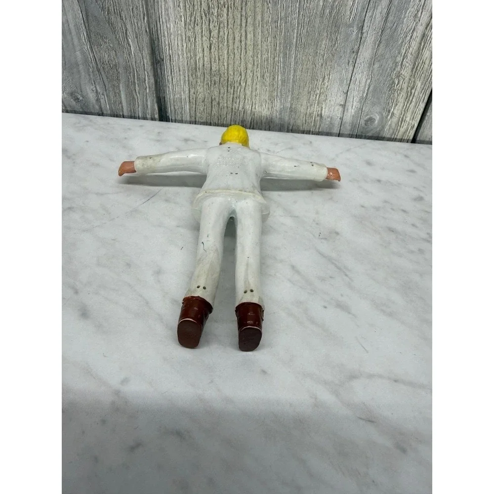 Vintage 1994 Doctor Action Figure Blonde Male Medical Toy White Suit Bendy